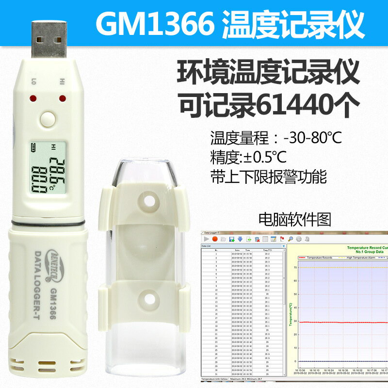 溫濕計 濕度記錄儀 標智數字溫 室內環境溫濕度檢測儀記錄器帶報警 5