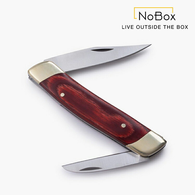 NoBox 01-0008 雙刃口袋刀 Double Blade Pocket Knife【紅色】(刀子、刀具、摺疊刀、瑞士刀)