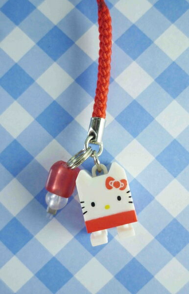 【震撼精品百貨】Hello Kitty 凱蒂貓~KITTY限定版手機吊飾-紅積木