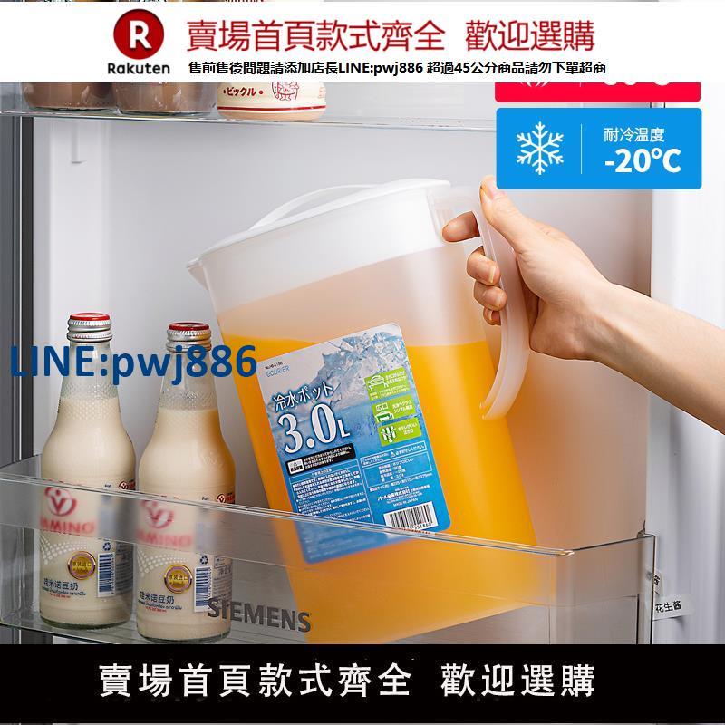 【臺灣公司 品質保固】日本進口涼水壺大容量耐高溫食品級塑膠冰箱冷水壺涼白開冷泡瓶【注意！下單滿299出貨】