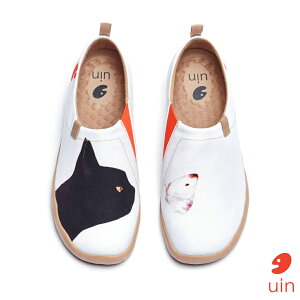 【 Uin 】西班牙原創設計 | 貓和蝶彩繪休閒 女鞋