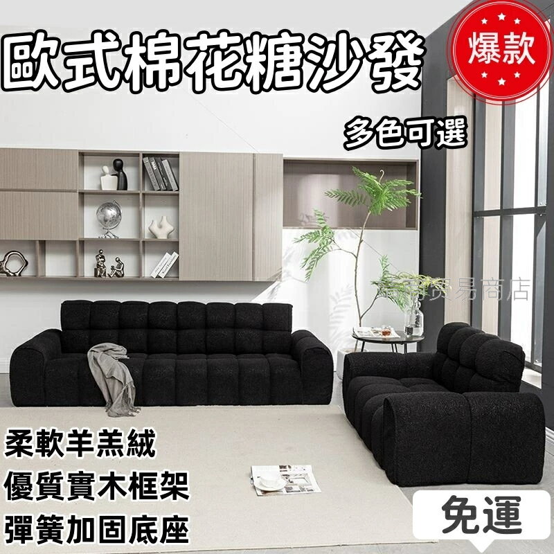 免運 新中式網紅輕奢簡約沙發 美容院小戶型沙發 家用客廳懶人雙人沙發 出租屋清倉沙發 榻榻米沙發 休閑沙發