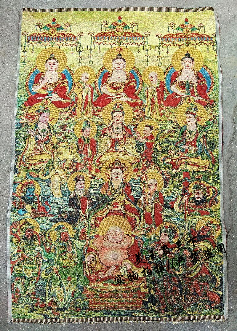 西藏唐卡刺繡密宗佛教藝術畫多款可選 佛像彩繪掛畫 百佛圖滿堂佛