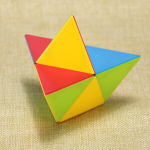實色金字塔二階異形變體魔方免貼紙三角順滑兒童益智玩具學生