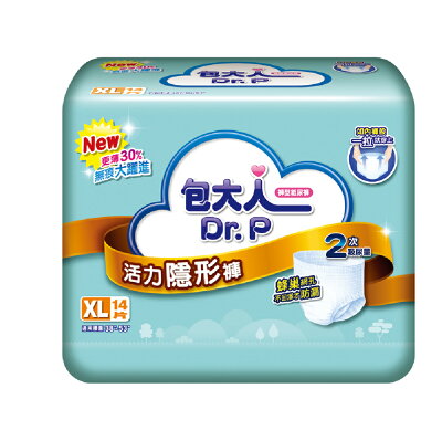 包大人 活力隱形褲XL (14片/4包/箱)【杏一】