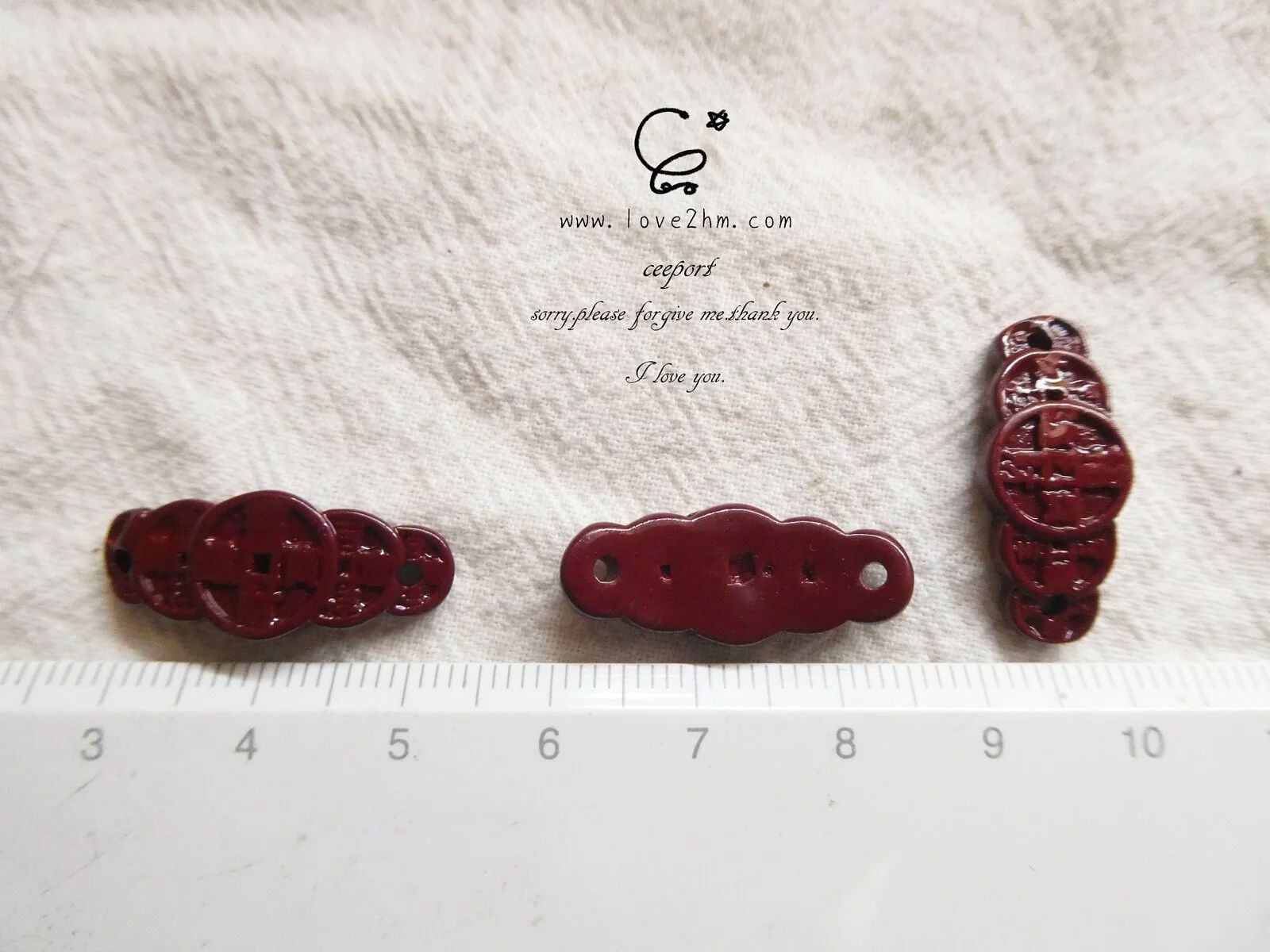 97.25%紫金砂 五帝錢 硃砂 水晶飾品 晶晶工坊-love2hm 0