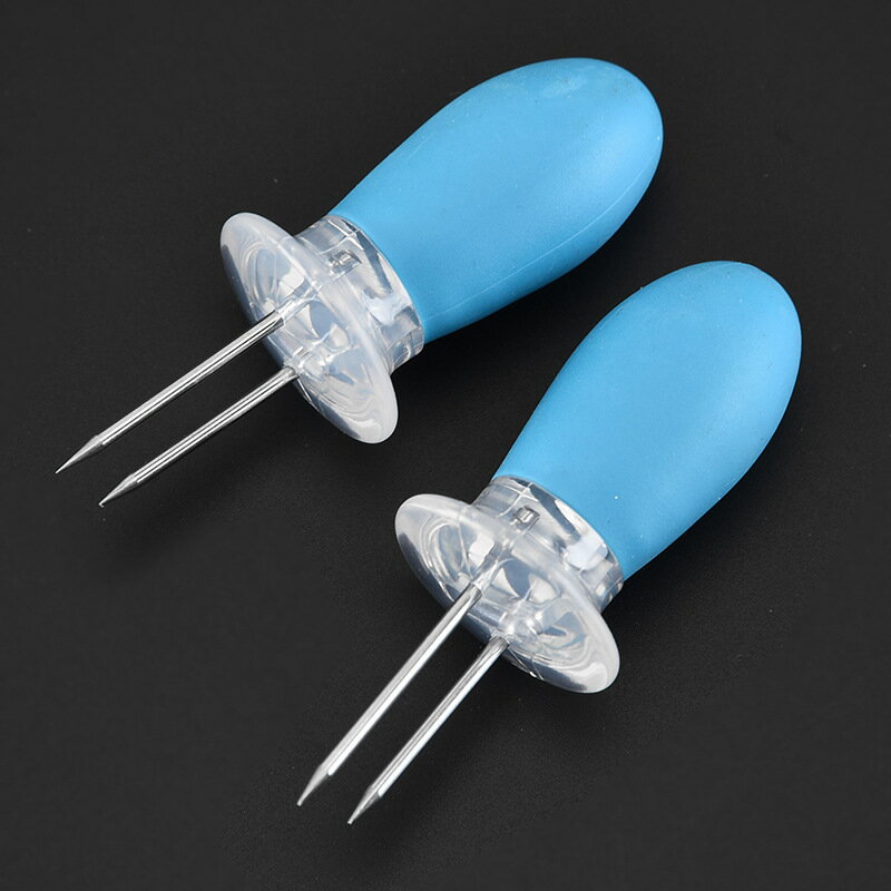 不銹鋼烤玉米針玉米叉燒烤簽子戶外燒烤用品烤肉工具配件水果叉 1