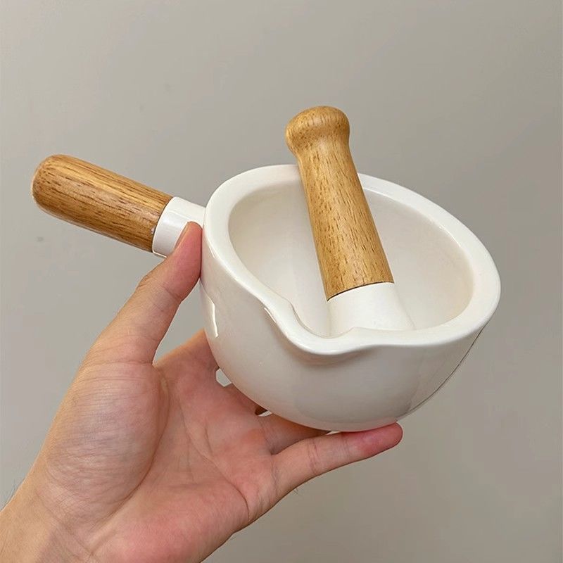 免運/快速出貨 陶瓷蒜臼子搗蒜器家用小型手動研磨打蒜泥神器石臼壓蒜搗碎罐擂缽