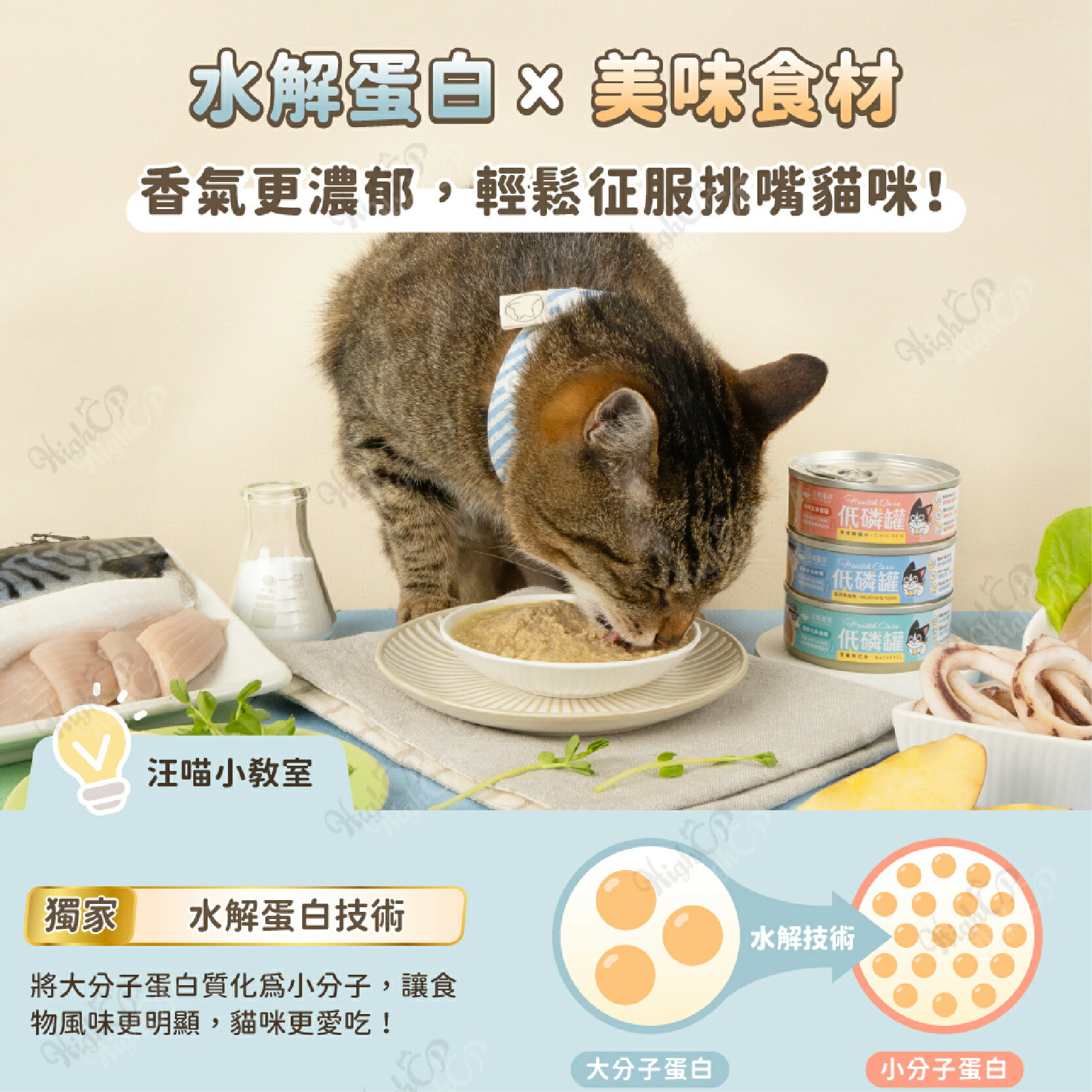 汪喵星球 貓咪低磷低蛋白主食罐 低磷罐 汪喵貓主食罐 低磷主食罐 低蛋白 低磷 貓主食罐 腎貓罐 80g【230516】 5