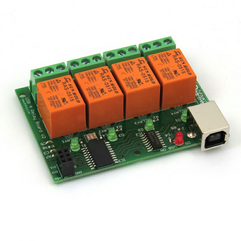 [2美國直購] USB Relay Module 4 Channels, for Home Automation - v2 DAE-CB/Ro4/MCP2200-RAS-USB
