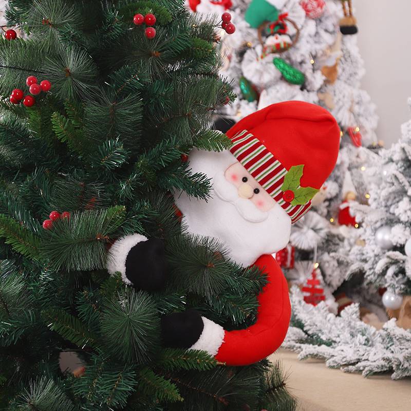 Christmas tree 新品圣诞老人公仔树顶星雪人圣诞树装饰品节日装
