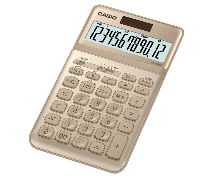 【文具通】CASIO 卡西歐 JW-200SC-GD Stylish 就是要時尚 面板可掀 12位數 電子 計算機 金 L5140224