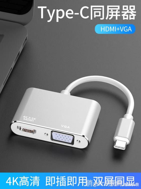 type-c轉HDMI擴展塢VGA轉換器投屏蘋果MacBook筆記本Mac電腦iPadpro 【林之舍】
