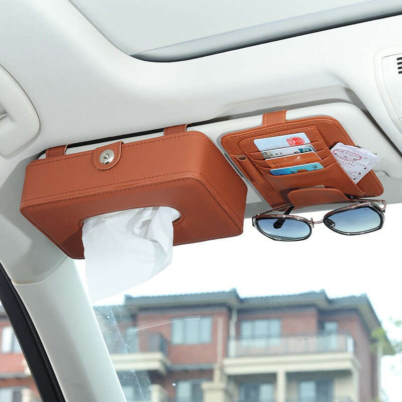 車載紙巾盒車上抽紙車用必備掛式汽車遮陽板奔馳車內裝飾用品大全