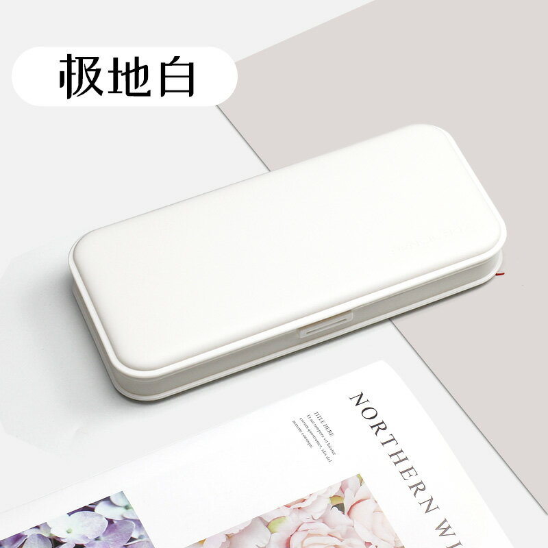 創意簡約日系筆盒磨砂小清新鉛筆盒多功能收納盒可愛小學生文具盒 5