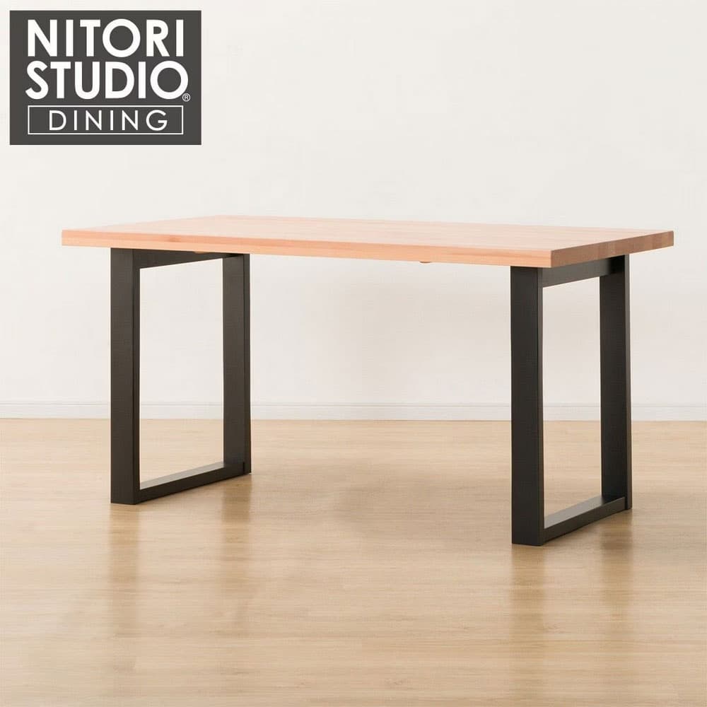 ◎實木餐桌 N COLLECTION T-06U 135 NA/BK 櫸木 NITORI宜得利家居