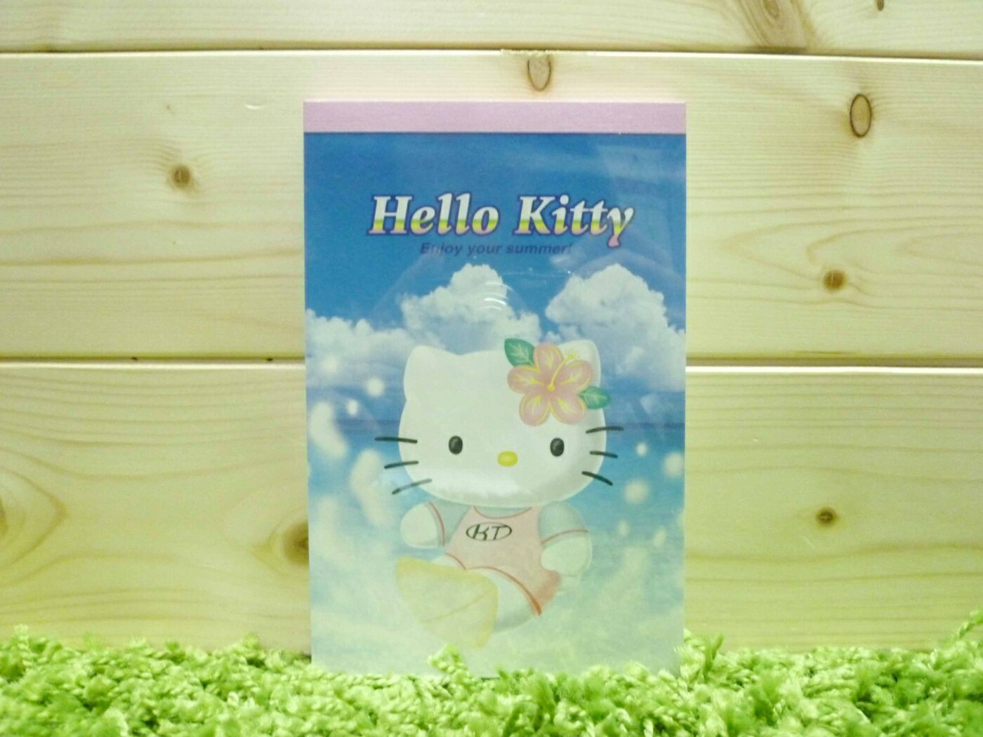 【震撼精品百貨】Hello Kitty 凱蒂貓 造型便條紙-滑水圖案-附貼紙【共1款】 震撼日式精品百貨