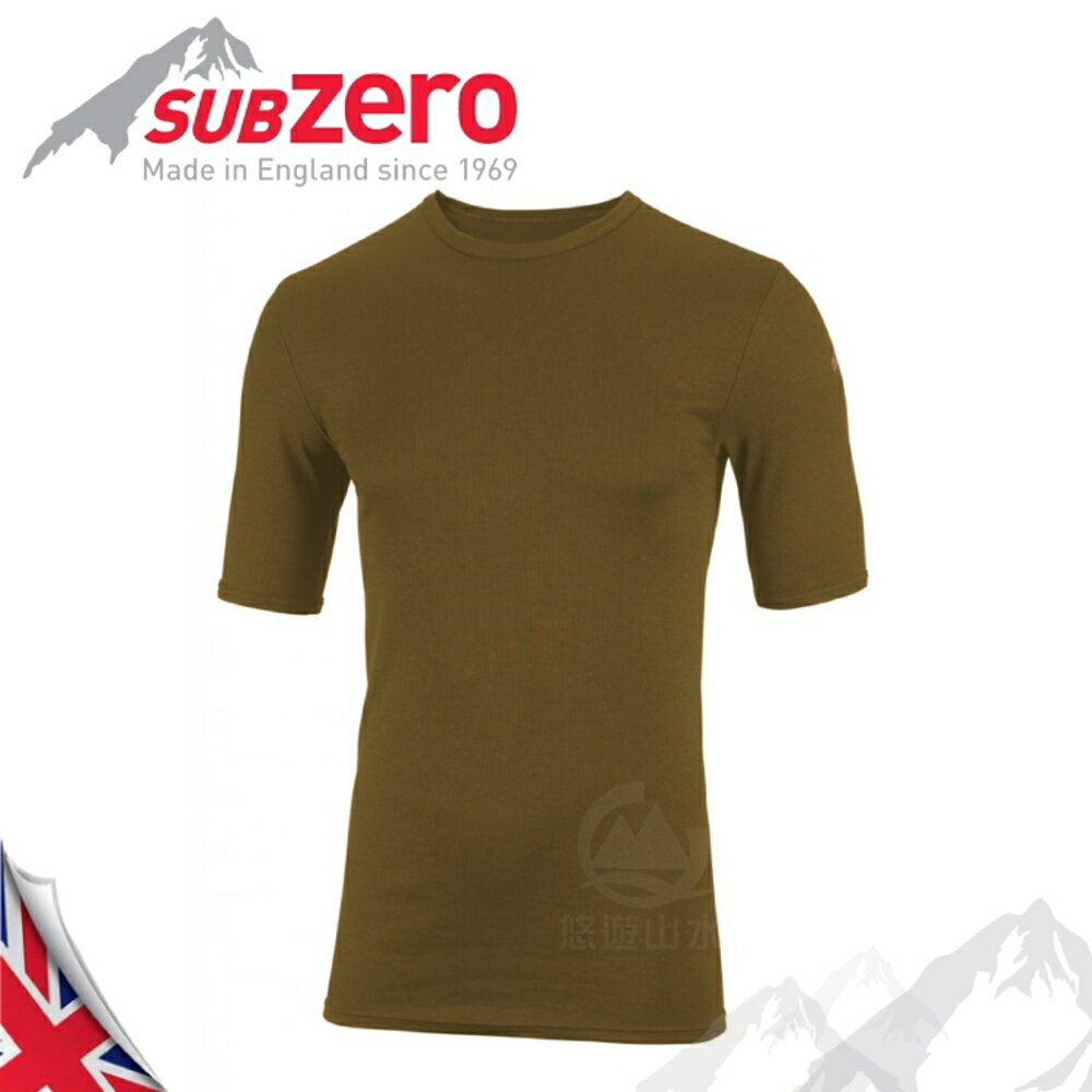 【Sub Zero 英國 Factor1 短袖排汗衣《卡其》】Factor 1 Base/內層衣/運動衣/防曬