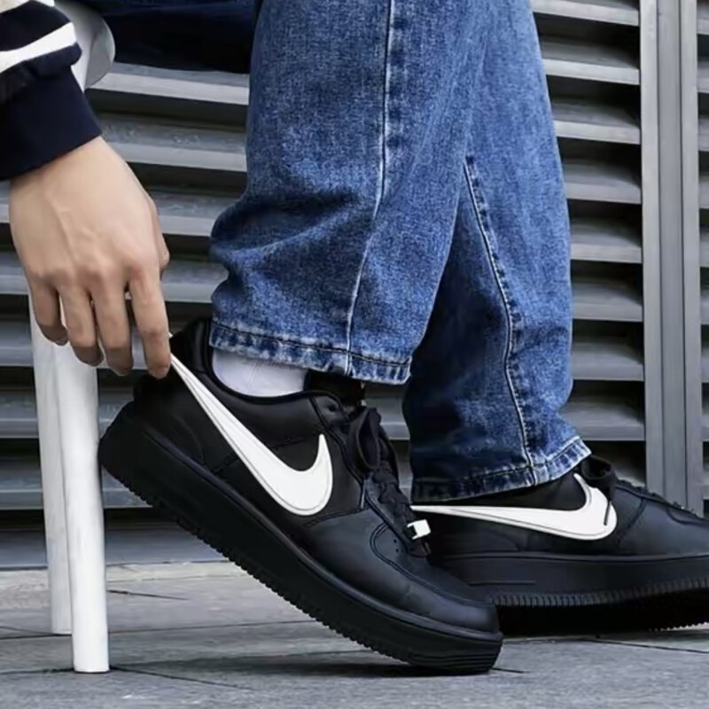 激安回饋【日本海外代購】NIKE X AMBUSH AIR FORCE 1 LOW 聯名黑白勾