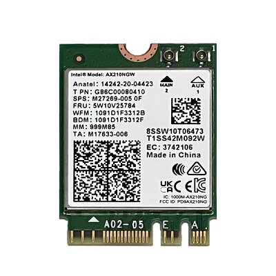 Intel AX210 NGWG.NV WIFI 6E 無線網卡 WIFI 2.4G 5G 6G 適用 WIN10 WIN11