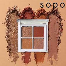 【預購】Söpö Sopo 四色眼影盤 萬用眼妝盤 日系彩妝 3D眼影調色盤 眼影 通透感眼影 四格眼影 限定色