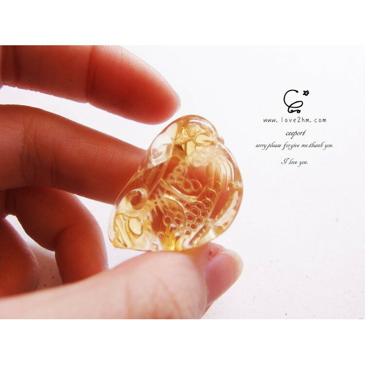 貔貅墜-黃水晶/黃水晶/晶石鍊墜/ [晶晶工坊-love2hm] 5