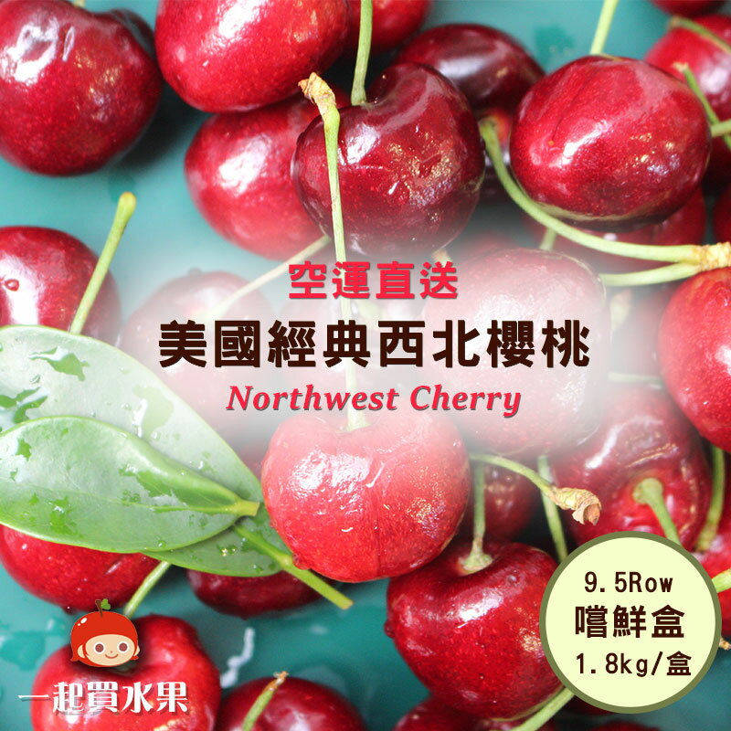 【預購免運】美國西北櫻桃 9.5 Row -1.8公斤／盒 ●現採空運直送●