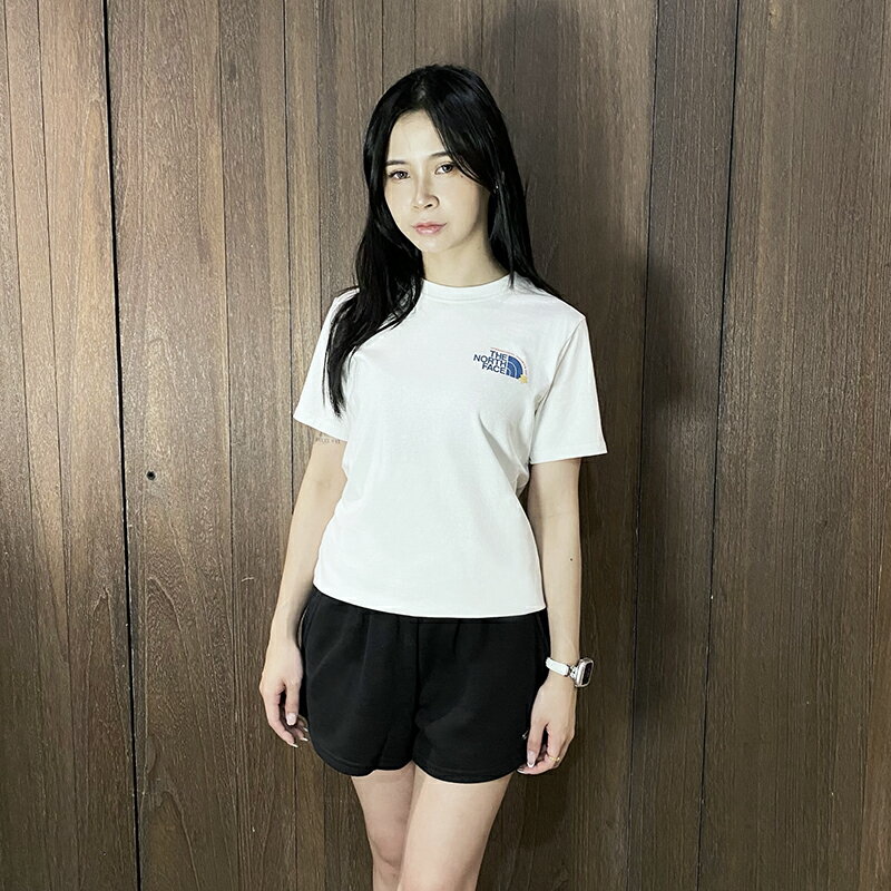 美國百分百【全新真品】The North Face 短袖上衣 棉質 女款 TNF T恤 logo 短T 白色 CS10