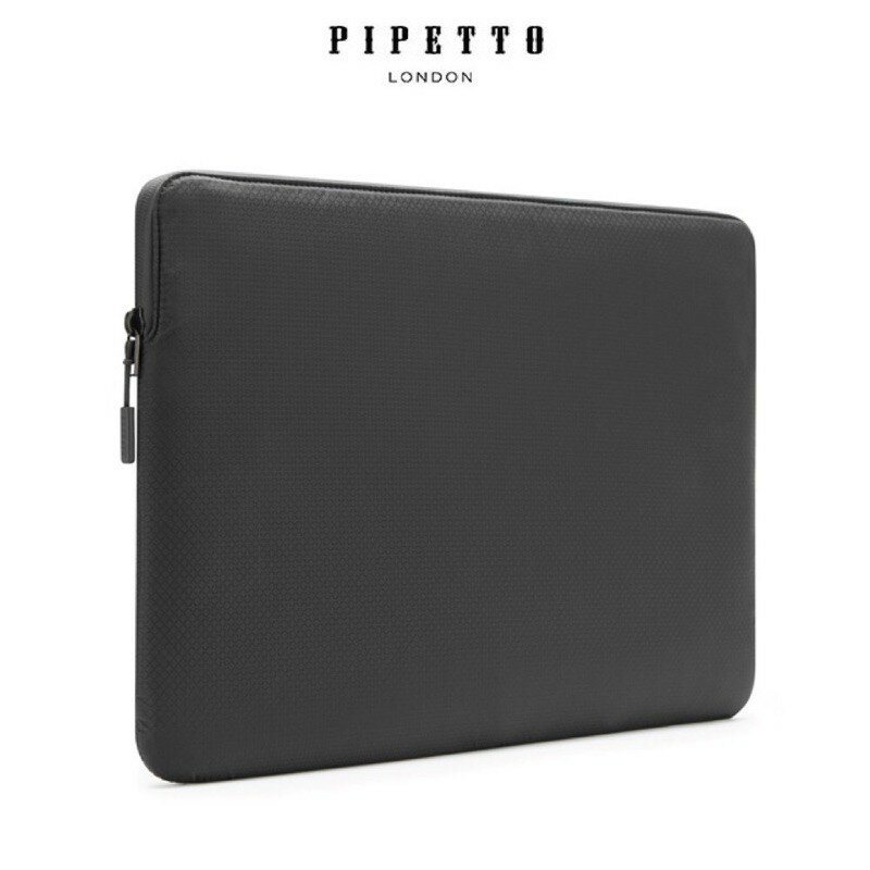 強強滾p-PIPETTO MacBook 13吋 Ultra Lite Sleeve 鑽石紋防撕裂布電腦包-黑色