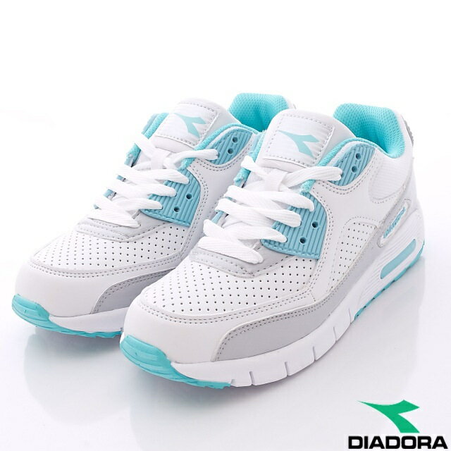 【DIADORA】透氣輕量慢跑鞋經典款-WC2885白藍(女段)