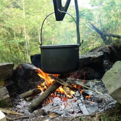 野外鍋具5人套裝便攜燒水壺鍋盤煮面做飯戶外野餐野營爐具泡茶壺