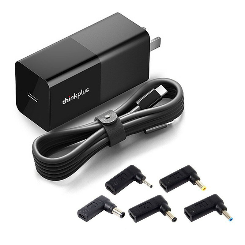 現貨折扣-聯想thinkplus65W充電器 輕量筆電電源 lenovo適TYPE-C Macbook-SWITC-黑