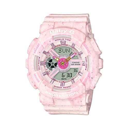 送禮首選★CASIO BABY-G 粉紅泡泡冰淇淋運動錶BA-110PI-(4A)  附提袋【全館滿額折價★APP下單點數4倍送】線上購買享_實體門市同步服務