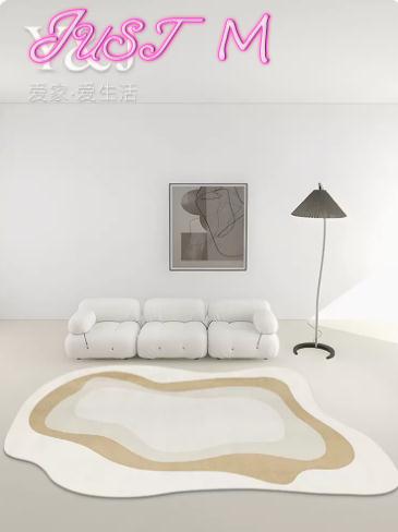 地毯客厅茶几毯ins风不规则现代异形沙发卧室床边地垫耐脏易打理LX 雙11特惠
