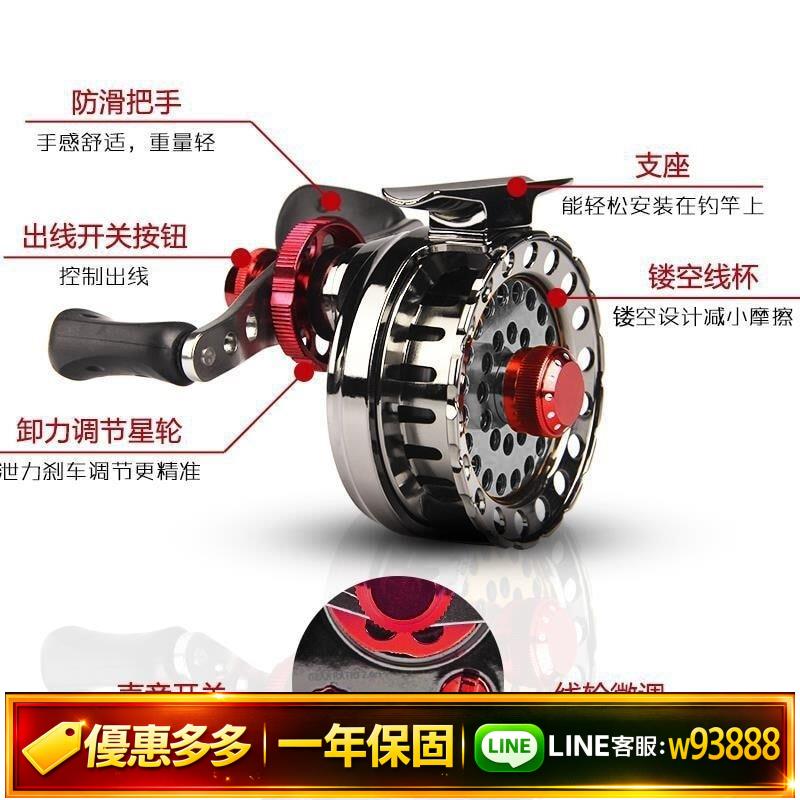 {可打統編 保固一年}軒琦外貿魚輪漁具釣魚手搖輪金屬橋筏輪橋筏輪前打釣魚輪超輕漁輪