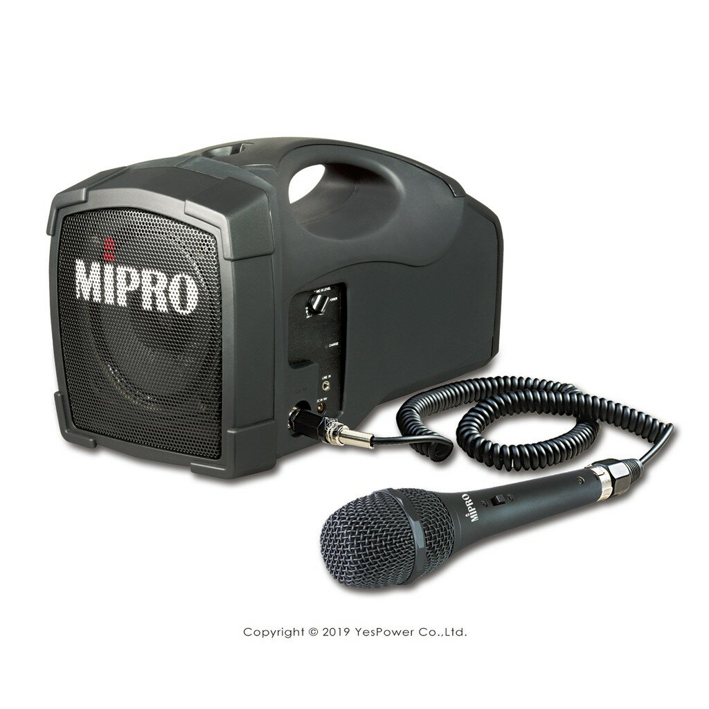 ＊來電最低價＊MA-101C MIPRO 45W肩揹手提有線擴音機 充電4小時使用10小時/隨附MIPRO MM-107演唱級麥克風