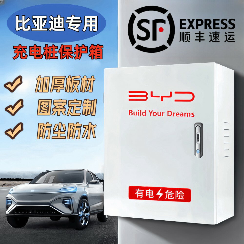 【臺灣公司 可開發票】比亞迪專用充電樁保護箱海豚豹鷗秦漢唐宋元通用款防水加厚配電箱