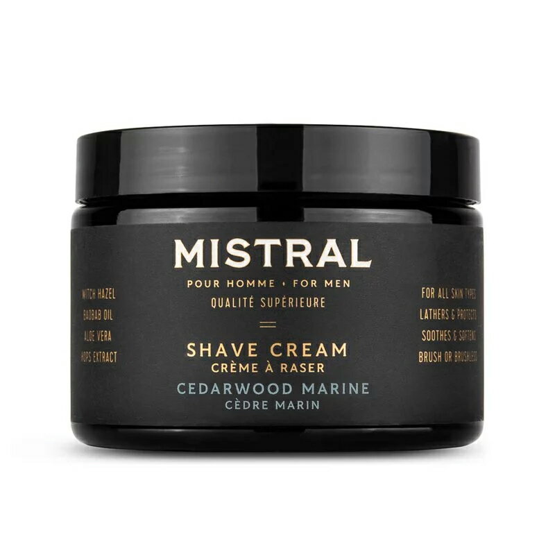 【紳士用品專賣】美國 Mistral - 超級刮鬍膏（海洋雪松 / 大容量瓶裝）