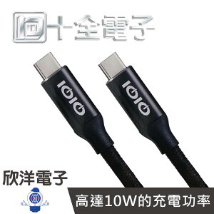 ※ 欣洋電子 ※ 十全 USB3.1 Type-C to Type-C 傳輸充電線 120cm (DU09) 手機 平板 行動電源
