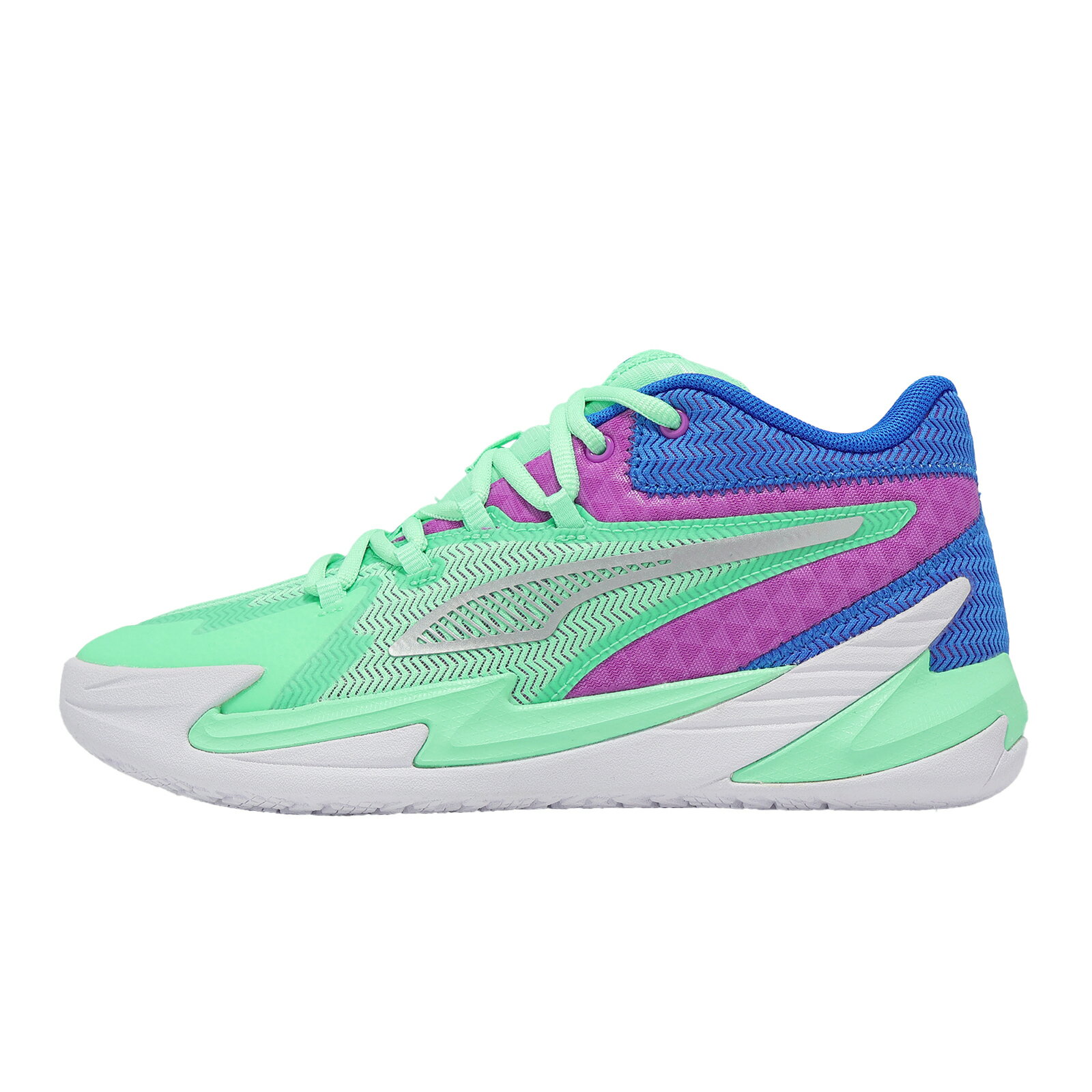 Puma 籃球鞋 Dagger JR 大童 女鞋 綠 藍 入門款 運動鞋 311553-06
