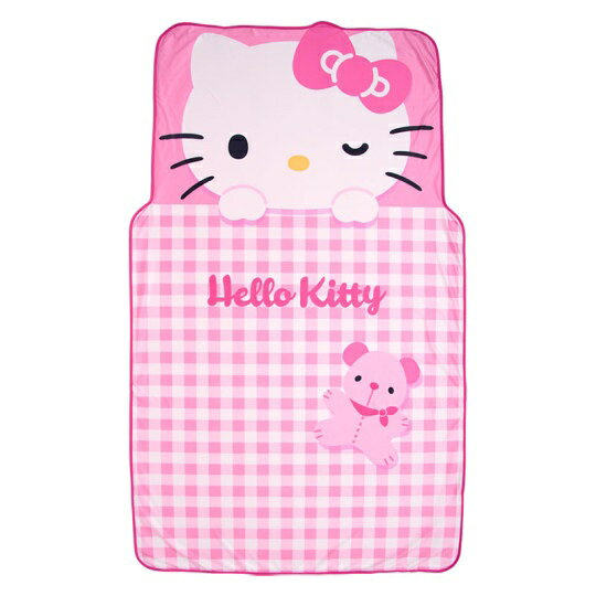 【震撼精品百貨】Hello Kitty 凱蒂貓~日本三麗鷗SANRIO KITTY機能涼冷感毛毯95×160cm-格紋*42876