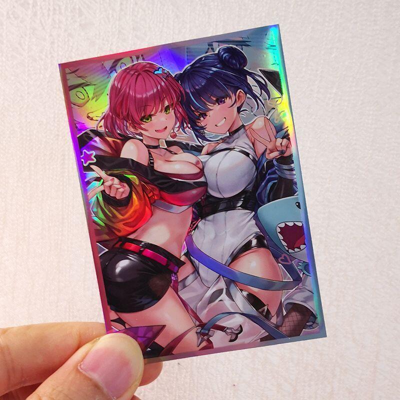 遊戲王卡套異畫雙子妹套閃套VG卡牌保護套高畫質鐳射套63x90