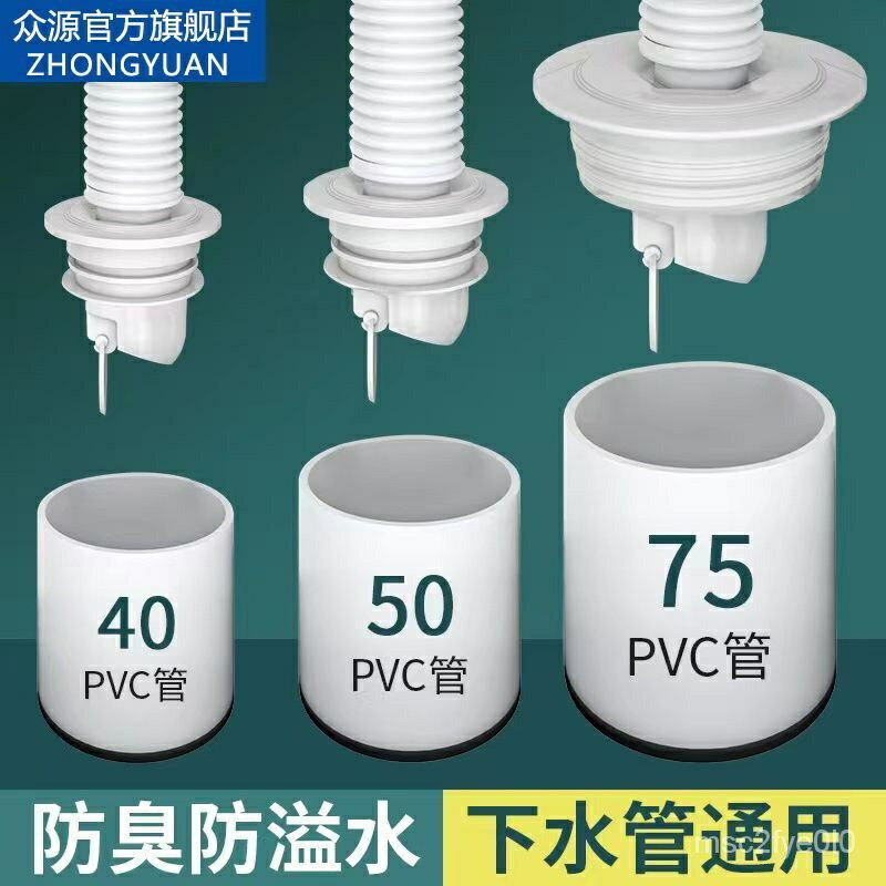 下水道防臭神器洗衣機排水密封圈磁吸防臭地漏芯廚房排水管堵口 防蟲 防臭 防倒灌下水道排水頭洗衣機 水門