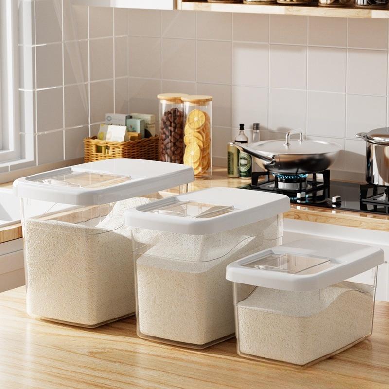居家家家用帶蓋米桶大容量加厚防塵防潮防蟲密封收納盒儲米箱米缸