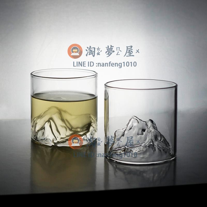 水杯玻璃杯子復古日式水杯 咖啡日本茶杯 威士忌酒杯 家用耐熱【淘夢屋】