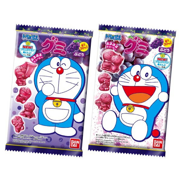 大賀屋 日本製 哆啦A夢軟糖 葡萄軟糖 QQ糖 小叮噹 萬代 造型軟糖 軟糖 J00053677