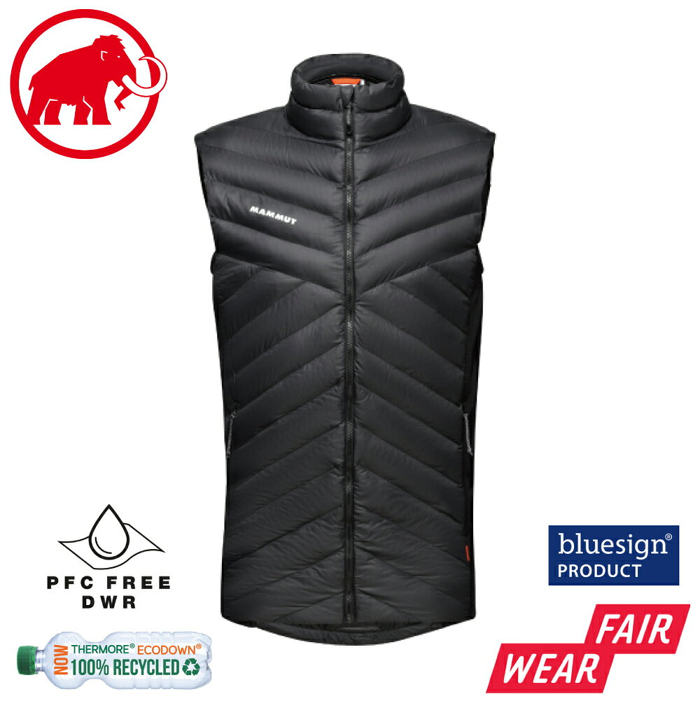 【MAMMUT 瑞士 男 Albula IN Hybrid Vest 防風防潑水保暖背心《黑》】1013-02030/內搭背心