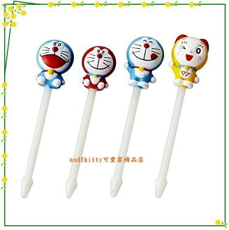 asdfkitty*哆啦A夢全身造型食物叉/水果插/便當裝飾叉/點心叉/三明治叉-日本正版商品 asdfkitty*哆啦A夢全身造型食物叉/水果插/便當裝飾叉/點心叉/三明治叉-日本正版商品