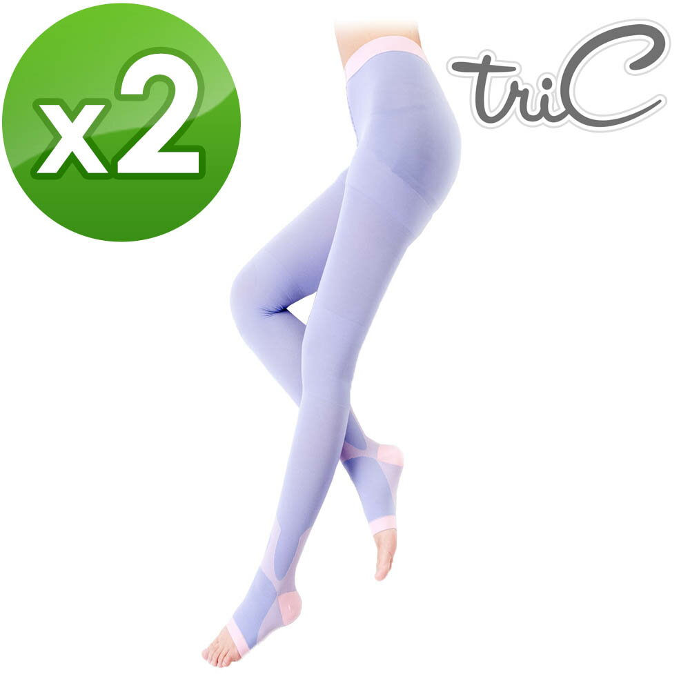 【Tric】PT-P54-45210-PU*2 台灣製造 睡眠機能美腿露趾褲襪 睡眠專用美型舒壓 輕盈推脂雕塑 兩雙