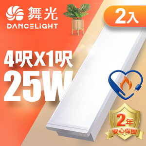 【DanceLight 舞光】2入組 2呎x2呎 (環標)/4呎x1呎 (雙節標) 25W LED柔光平板燈 2年保固(白光)